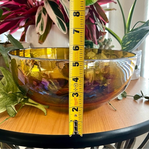 Carnival Glass Vintage Bowl Hand Blown - Picture 4 of 6